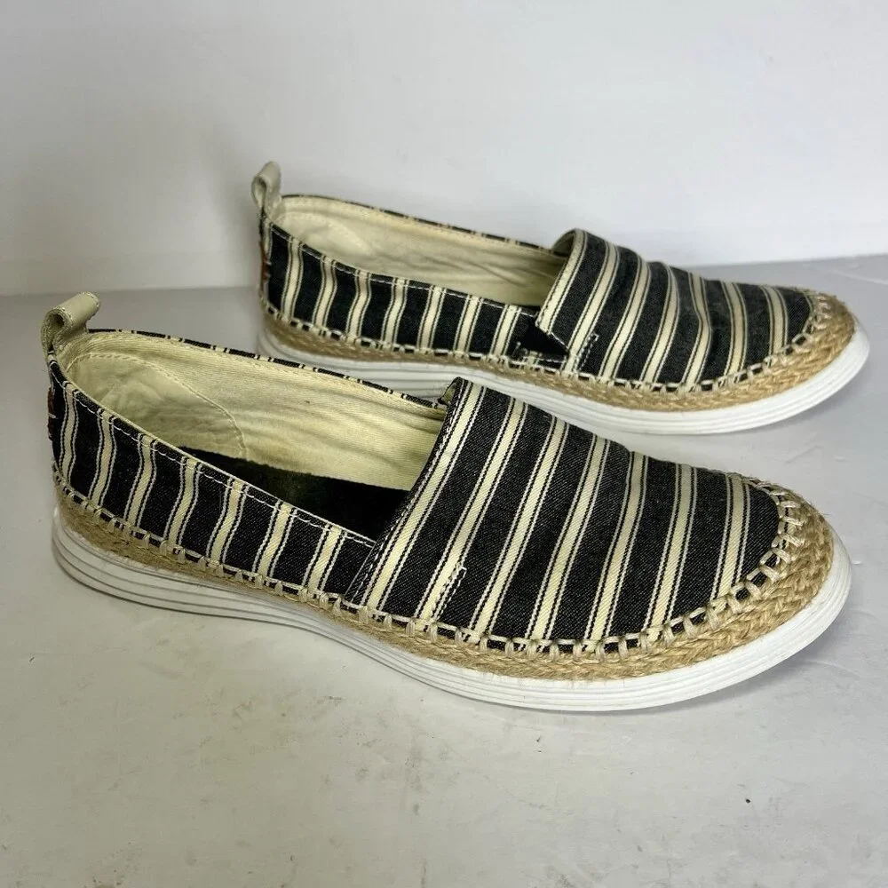 Cole‎ Haan Espadrille Black And Ivory (Ella Grand Espdrl # W14848) Size 8.5